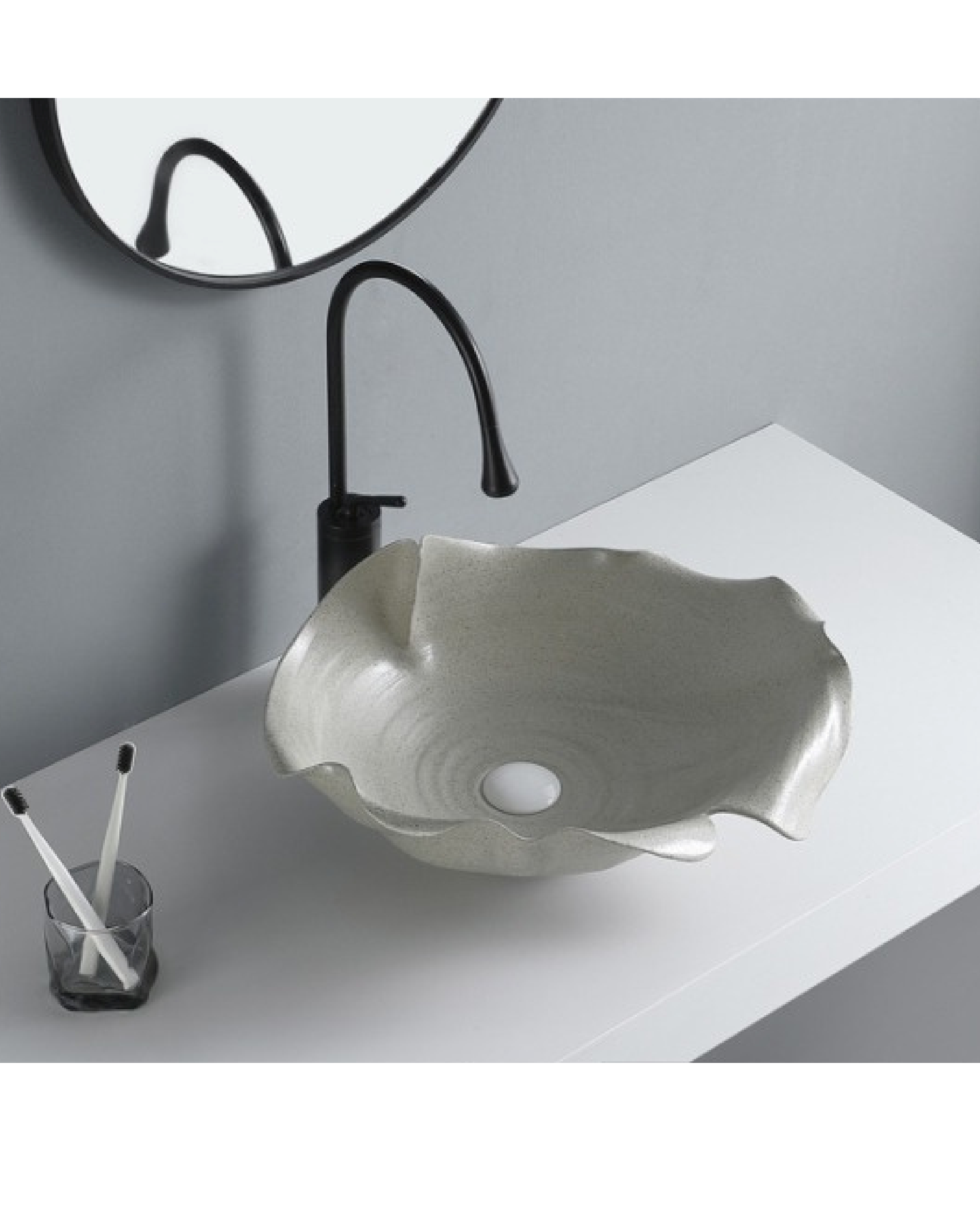 Designer Crystal Glass Tabletop Washbasin